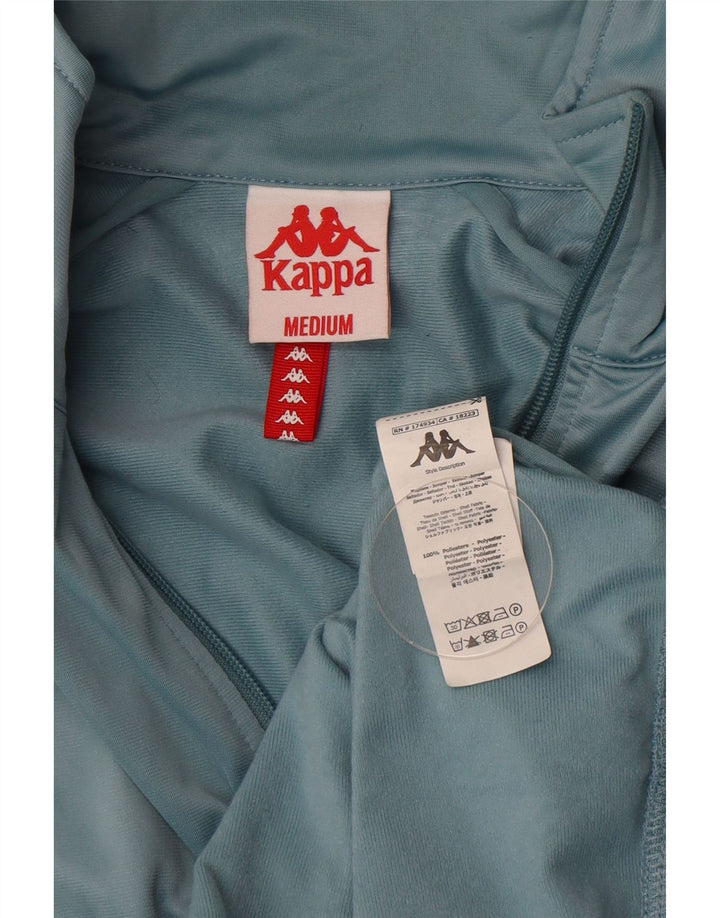 Kappa Herren-Trainingsanzugoberteil mit Grafik, Mittelblaues Farbblock-Polyester