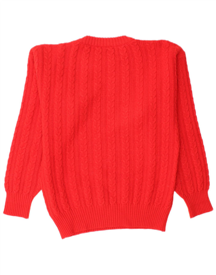 Vintage Herren Rundhalspullover Pullover Klein Rot