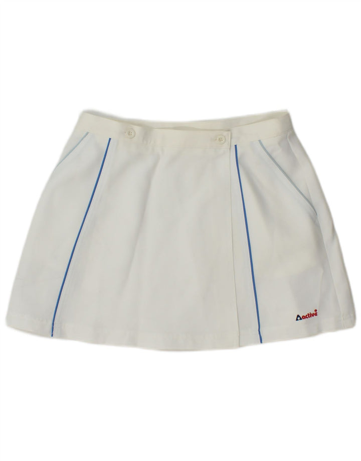 Active Damen Wickel-Tennisrock EU 42 Large W30 Weiß Polyester