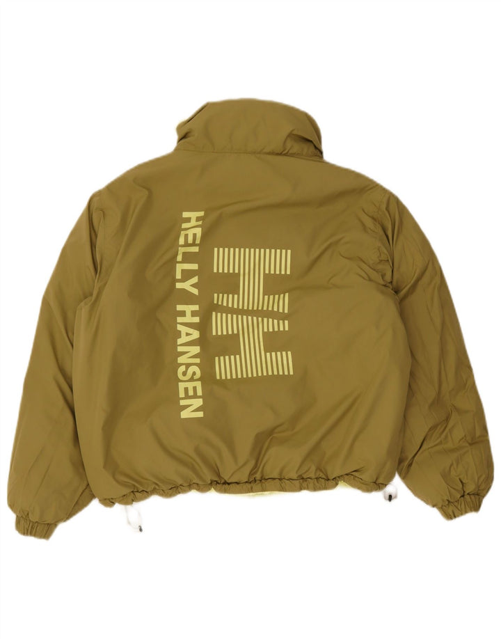 Helly Hansen Damen Graphic Crop Wattierte Jacke UK 14 Medium Khaki