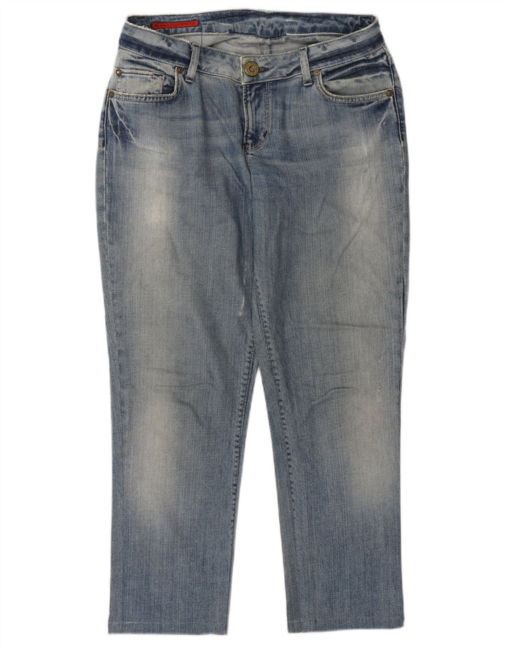 Guess Damen Straight Jeans W32 L27 Blaue Baumwolle