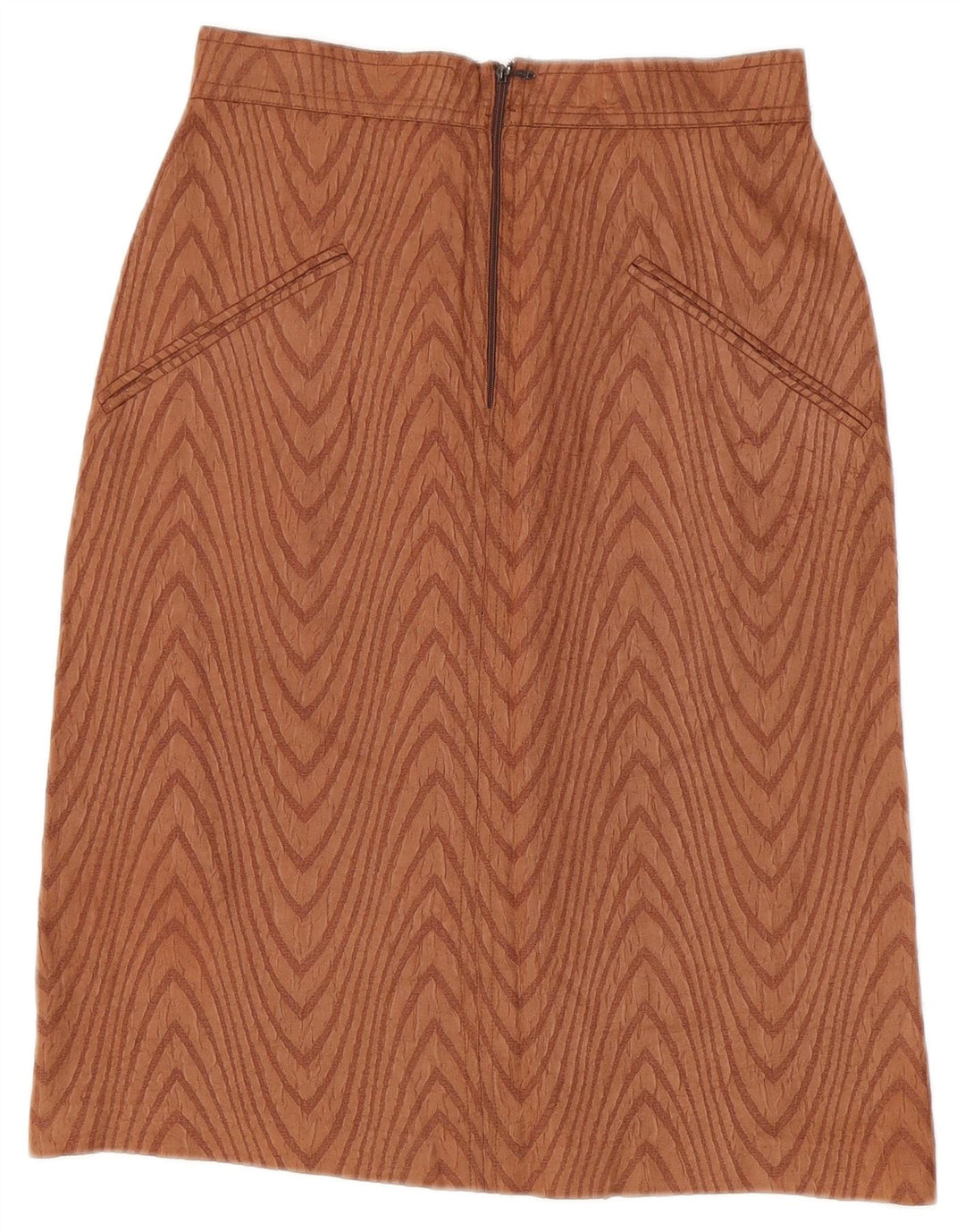 Gerader Rock für Damen von Portobello, Größe S, Größe W26, brauner Chevron