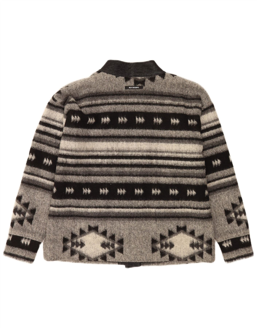 Roy Rogers Damen-Strickjacke in Übergröße, IT 42, mittelgrau, geometrisch
