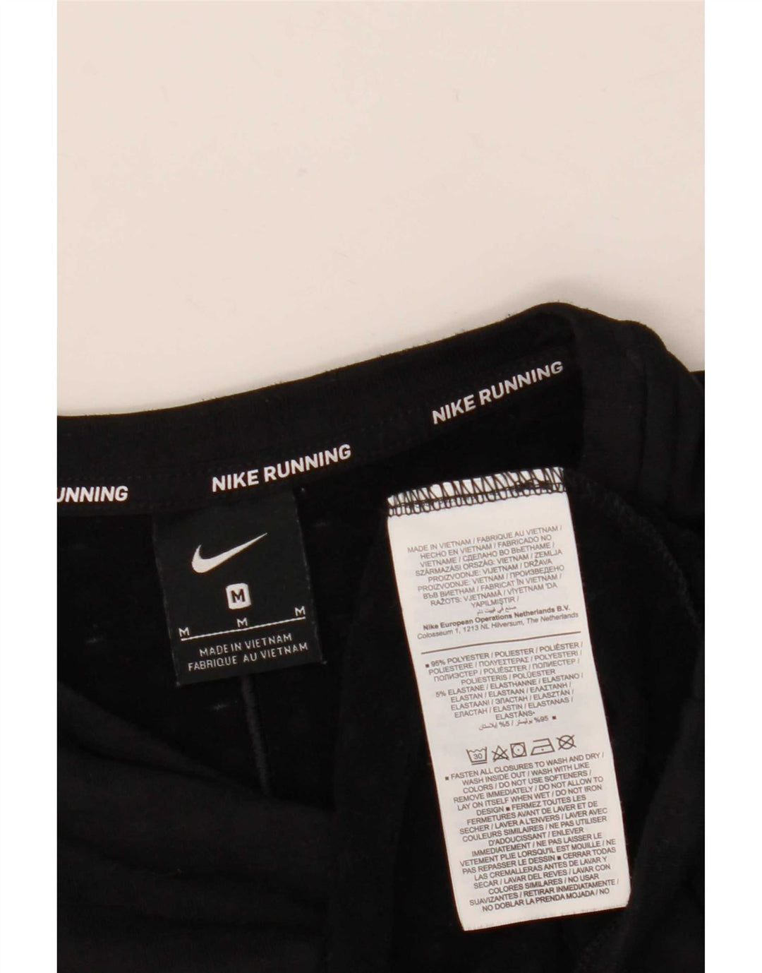 Nike Herren-Laufoberteil, langärmlig, mittelschwarz, Polyester