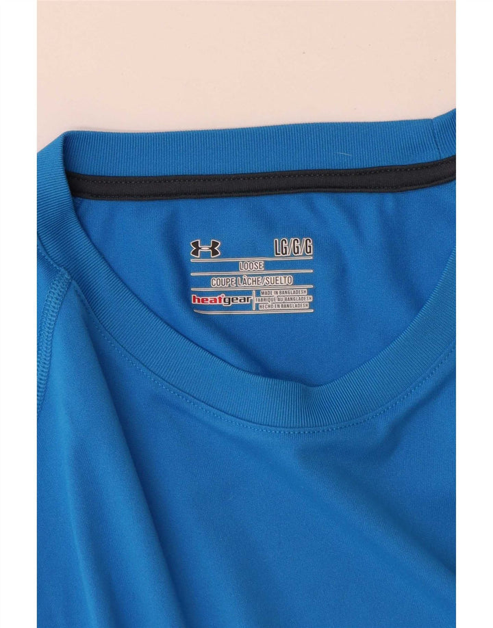 Under Armour Herren Heat Gear T-Shirt Top Large Blau