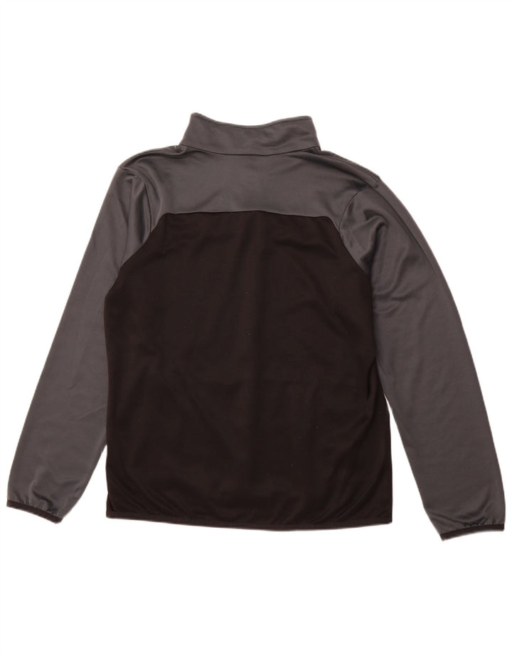 PUMA Herren-Pullover-Trainingsanzugoberteil mit Reißverschluss, Mittelschwarz, Farbblock