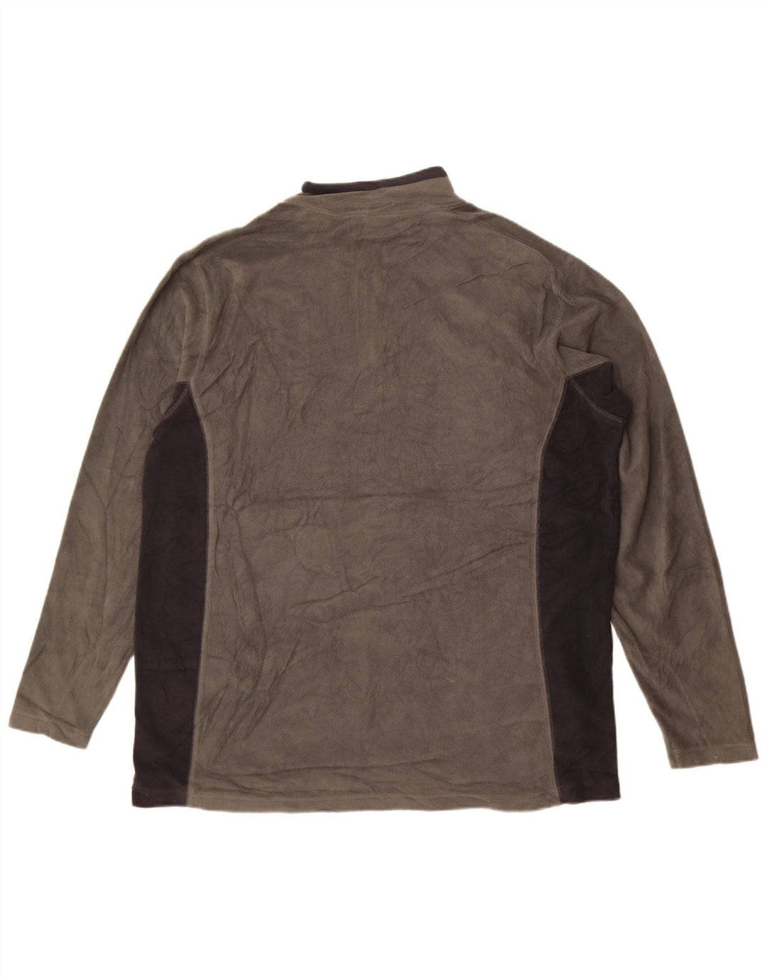 Columbia Herren-Fleecepullover mit Reißverschluss, XL, graues Farbblock-Polyester