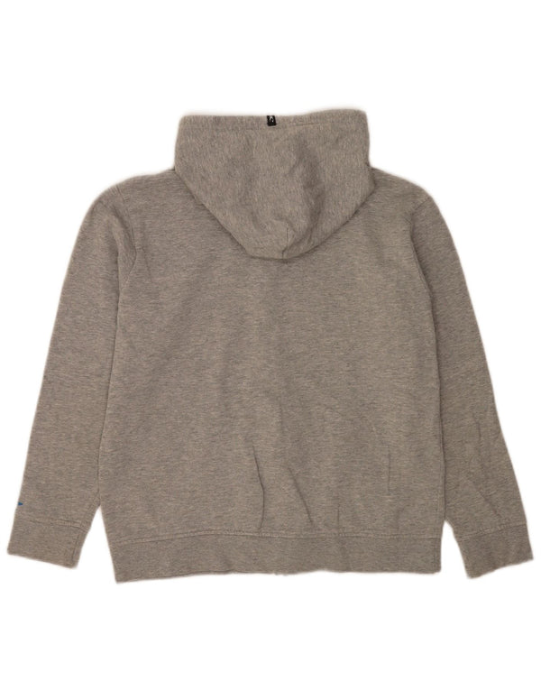 O'Neill Jungen-Kapuzenpullover mit grafischem Reißverschluss, 12–13 Jahre, groß, graue Baumwolle