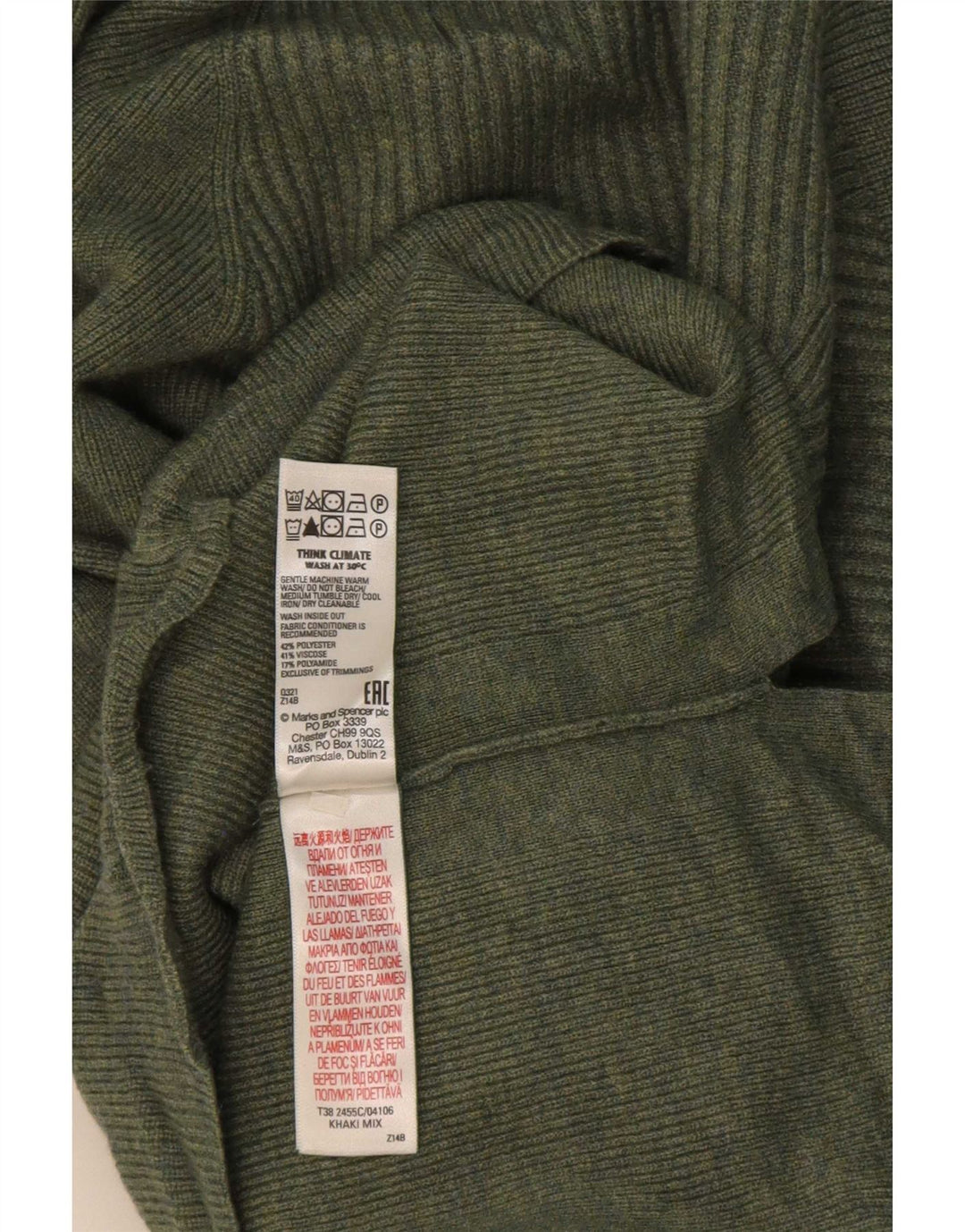 Marks & Spencer Rollkragenpullover für Damen, Gr. 14, Mittelgrün