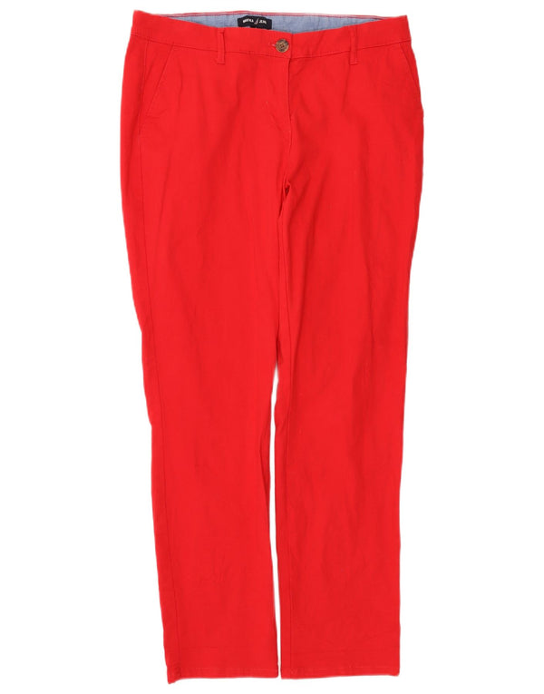 Nautica Damen Slim Chino-Hose US 8 Medium W30 L28 Rote Baumwolle