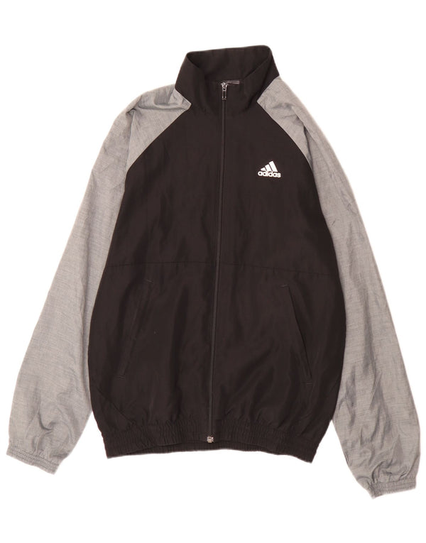 Adidas Herren Trainingsanzug Top Jacke UK 36/38 Small Schwarz Colourblock Sports