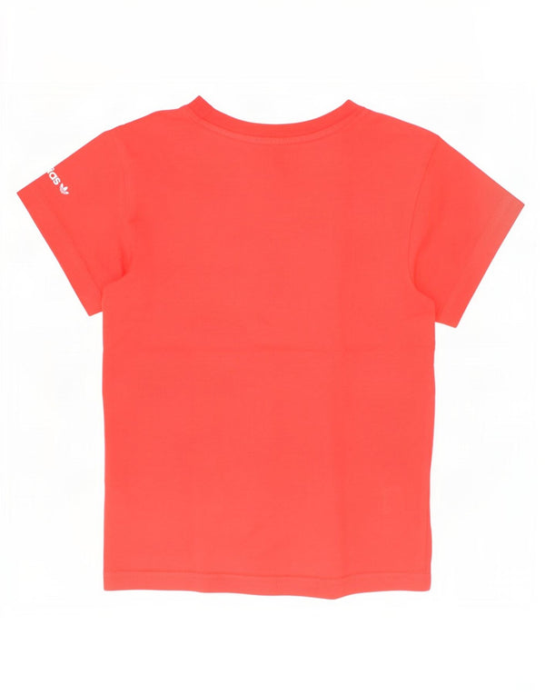 Adidas Mädchen Grafik T-Shirt Top 4–5 Jahre rote Baumwolle