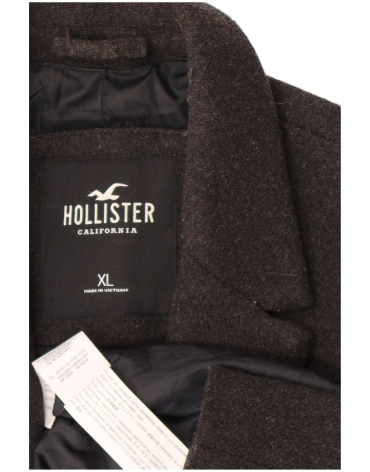 Hollister Herrenmantel UK 42 XL Grau Polyester