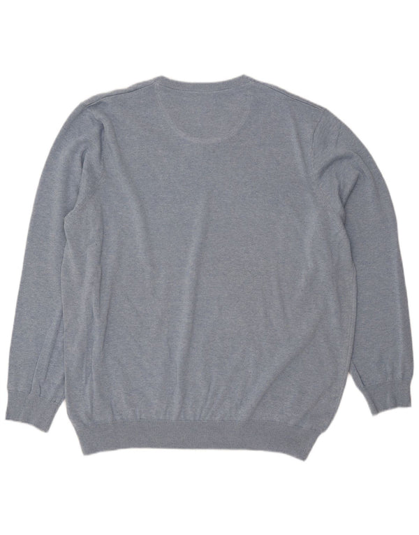 Lacoste Herren-Pullover mit V-Ausschnitt, Größe 8 3XL, blaue Baumwolle