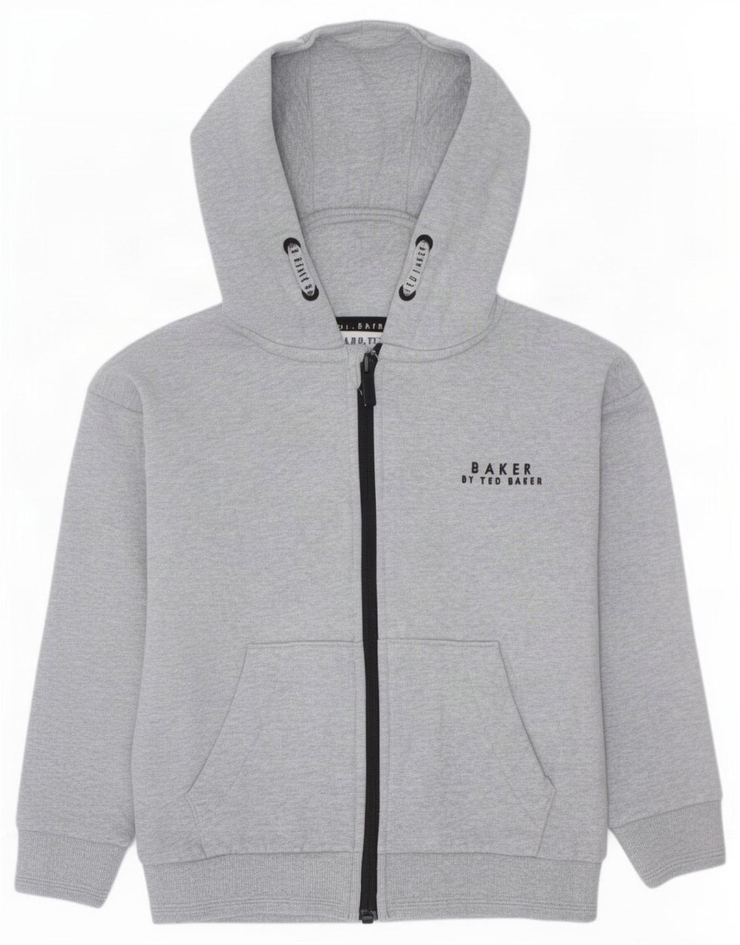 Ted Baker Jungen-Kapuzenpullover mit Reißverschluss, 5–6 Jahre, graue Baumwolle
