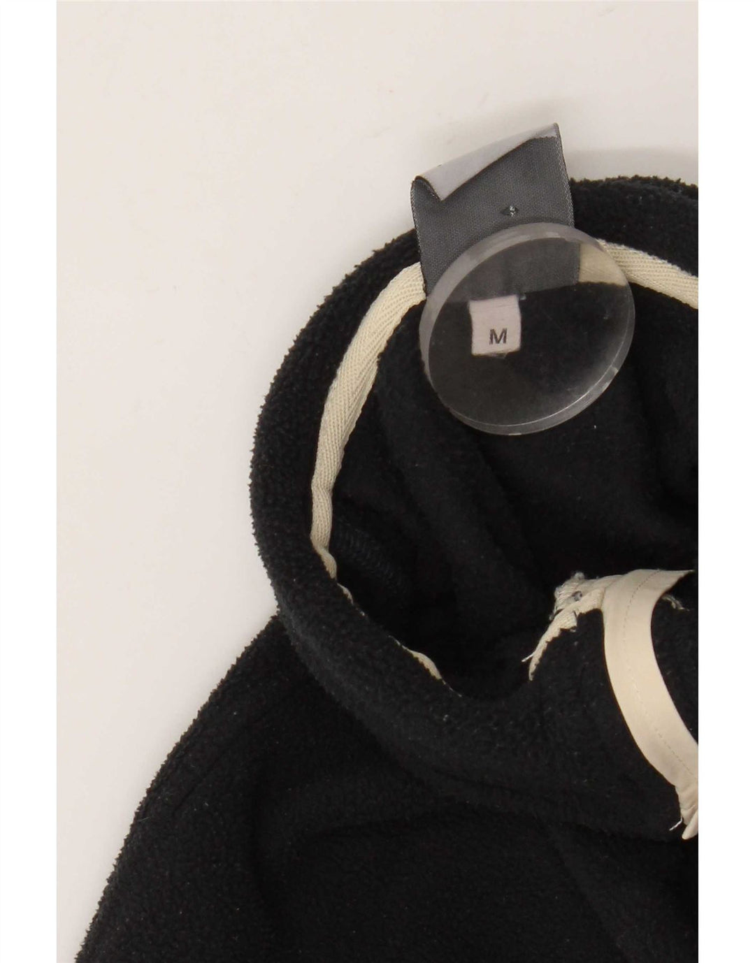 K-Way Herren-Fleecepullover mit Reißverschluss am Hals, mittelschwarz gestreift