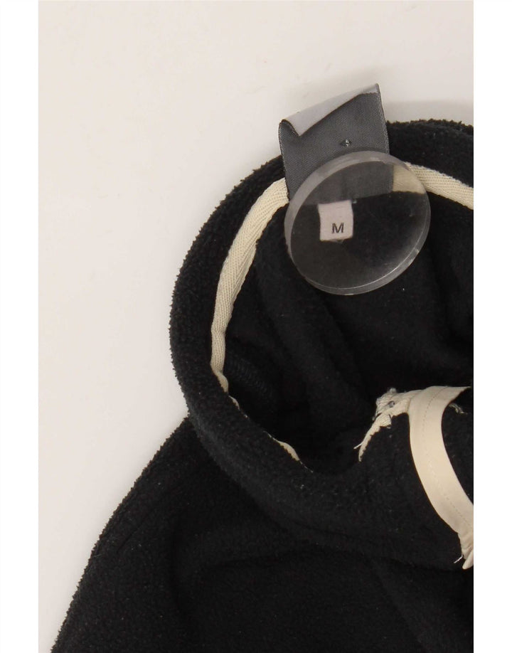K-Way Herren-Fleecepullover mit Reißverschluss am Hals, mittelschwarz gestreift
