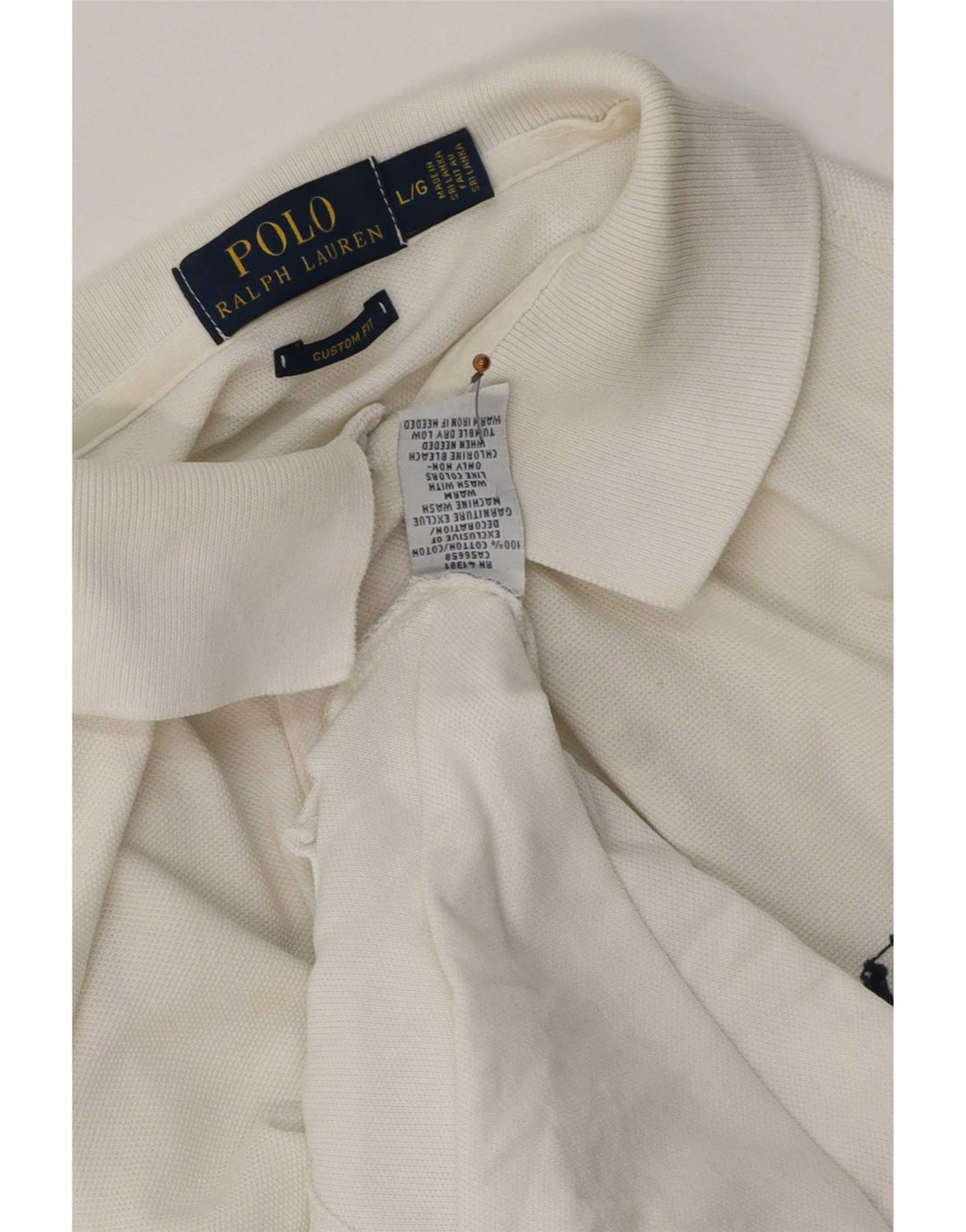 Polo Ralph Lauren Herren-Hemd mit individueller Passform, groß, aus weißer Baumwolle