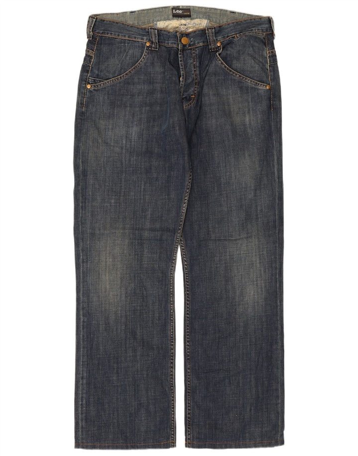 Lee Herren Knox Dart Straight Jeans W38 L31 Blaue Baumwolle