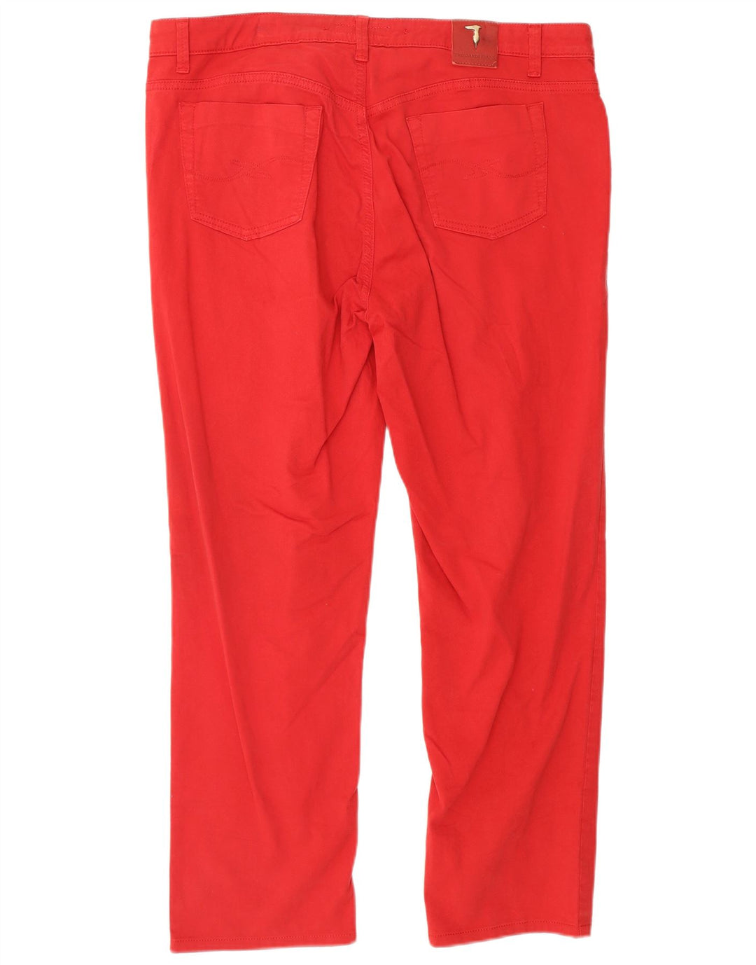 TRUSSARDI Gerade Freizeithose für Damen, W34, L26, rote Baumwolle