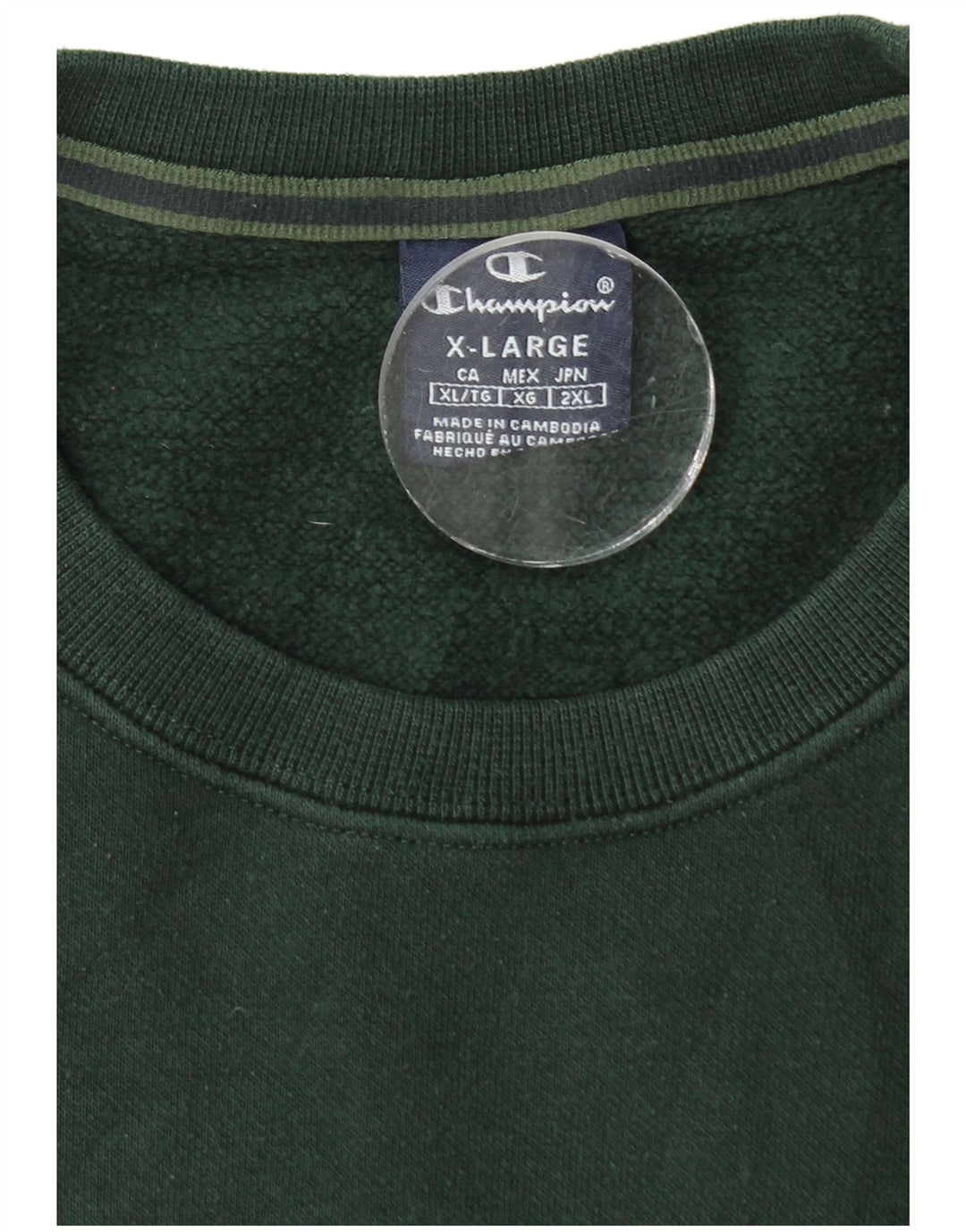 CHAMPION Herren-Sweatshirt mit Grafik, XL, grüne Baumwolle