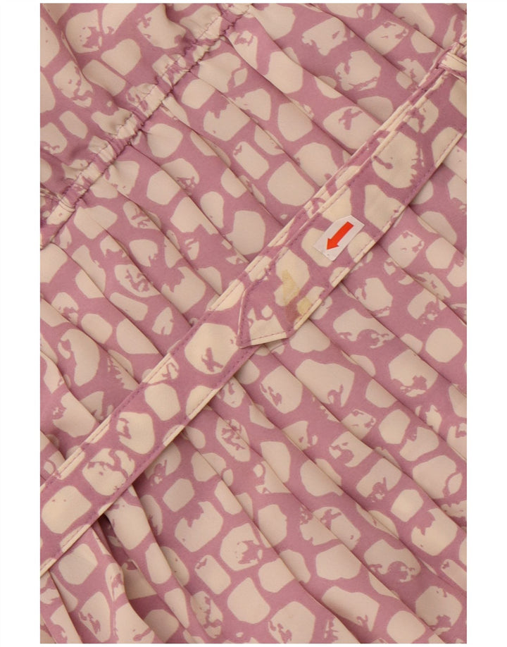 Classics Damen-Maxikleid, Größe 46, Lila, Polyester mit Tiermuster
