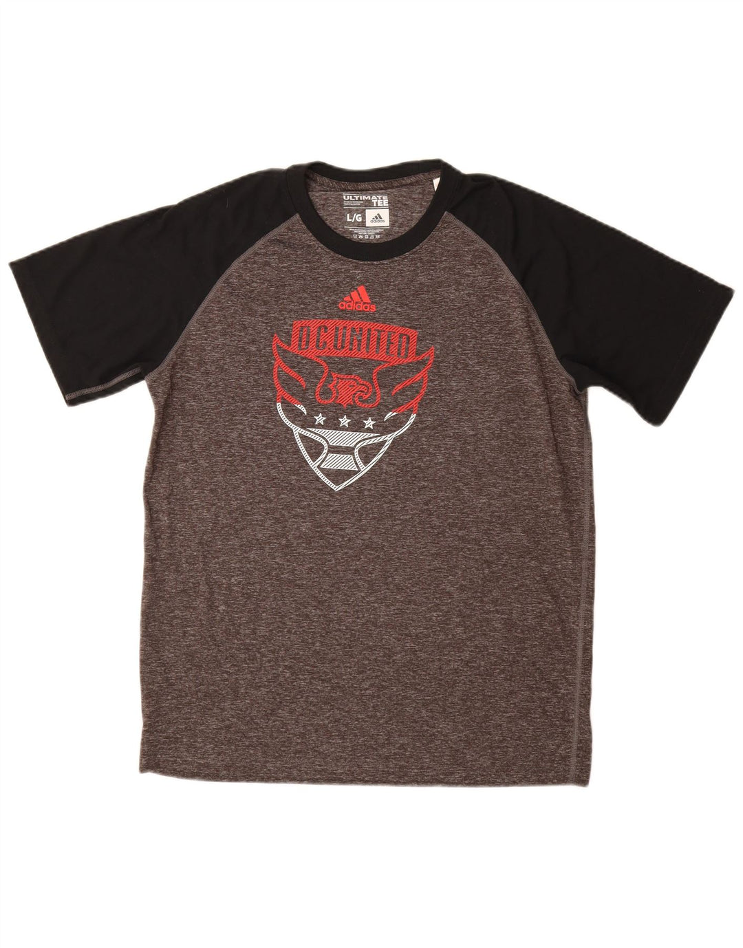 Adidas Herren T-Shirt mit Grafik, groß, Grau, Farbblock