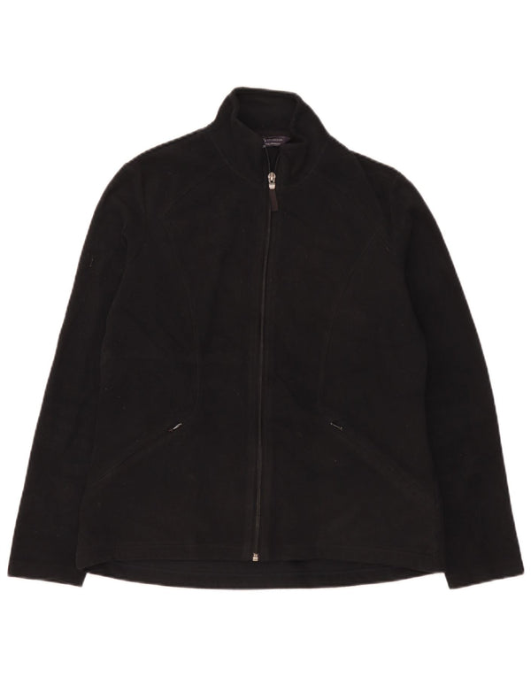 Marks & Spencer Damen Fleecejacke UK 12 Medium Schwarz Polyester