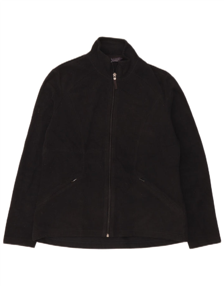 Marks & Spencer Damen Fleecejacke UK 12 Medium Schwarz Polyester