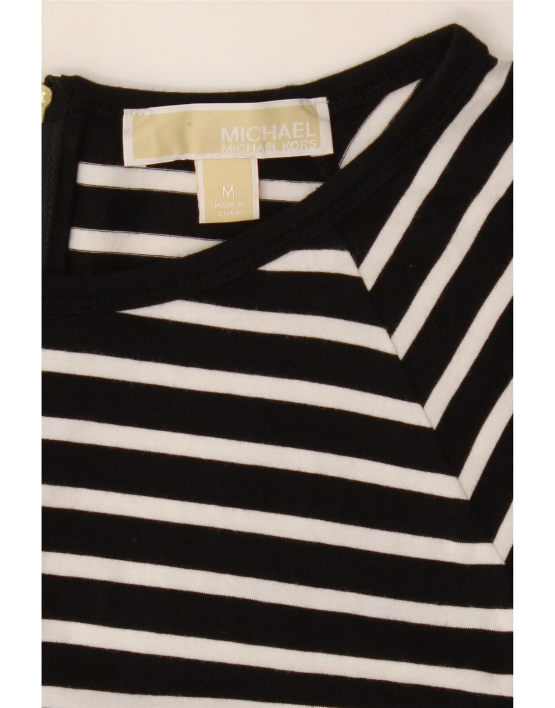 MICHAEL KORS Womens Sheath Dress UK 14 Medium Black Striped Vintage Michael Kors and Second-Hand Michael Kors from Messina Hembry 