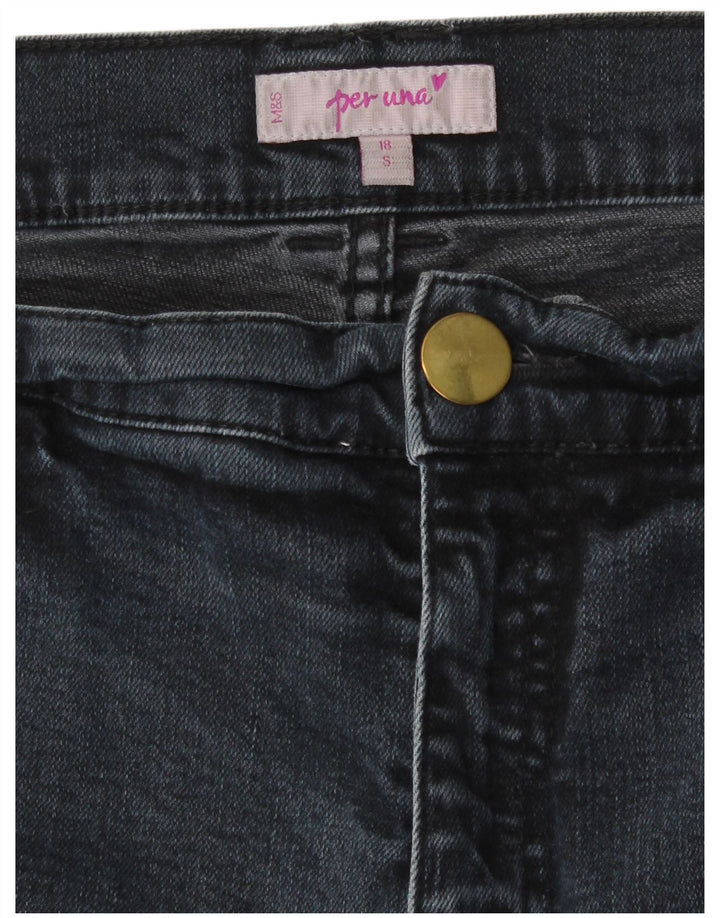 Marks & Spencer Damen Per Una Slim Jeans UK 18 XL W36 L26 Marineblaue Baumwolle