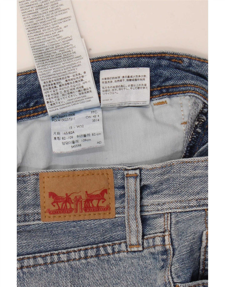 Levi's Damen-Jeansshorts, W32, groß, blaue Baumwolle
