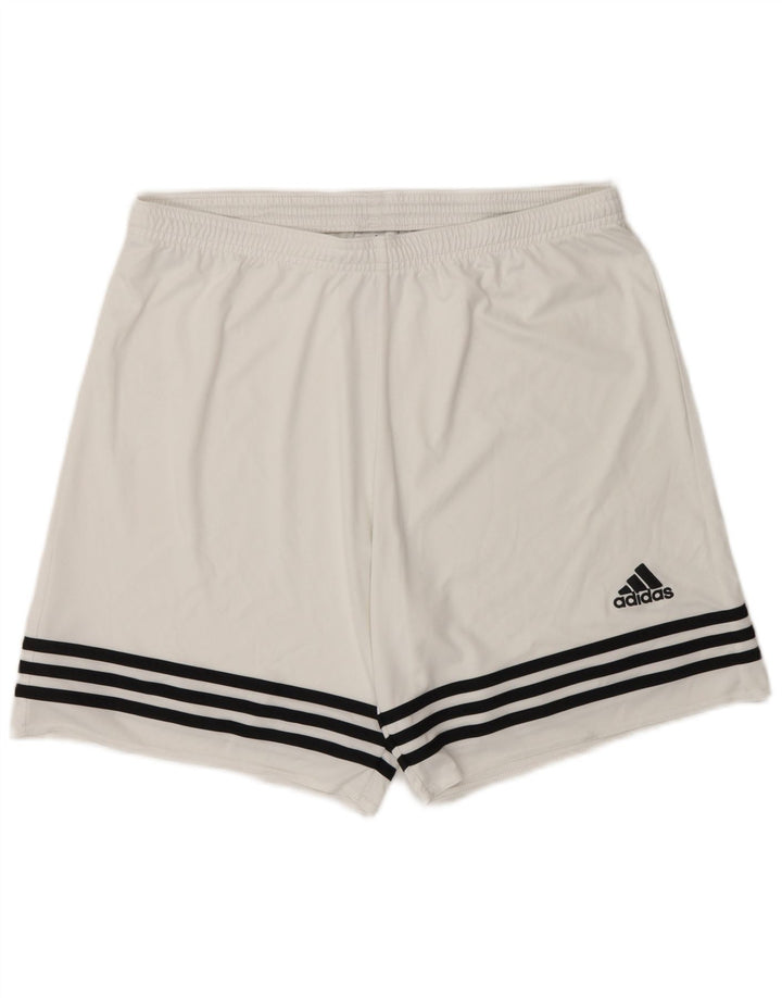 Adidas Herren Climalite Sport Shorts Großes weißes Polyester