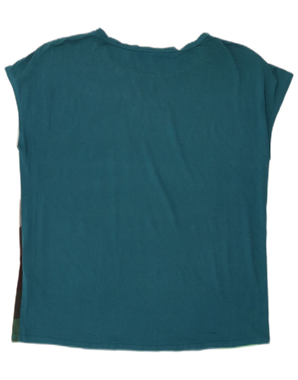 Desigual Damen Graphic T-Shirt Top UK 14 Medium Mehrfarbig