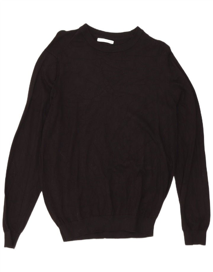 Zara Herren-Pullover mit U-Boot-Ausschnitt, Mittelschwarz