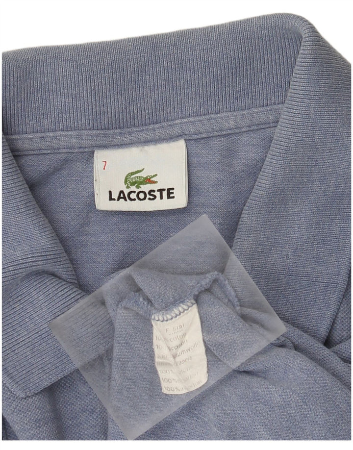 Lacoste Herren Poloshirt Größe 7 2XL Blaue Baumwolle