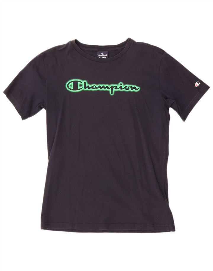 CHAMPION Grafik-T-Shirt für Jungen, 13–14 Jahre, XL, Marineblau, Baumwolle