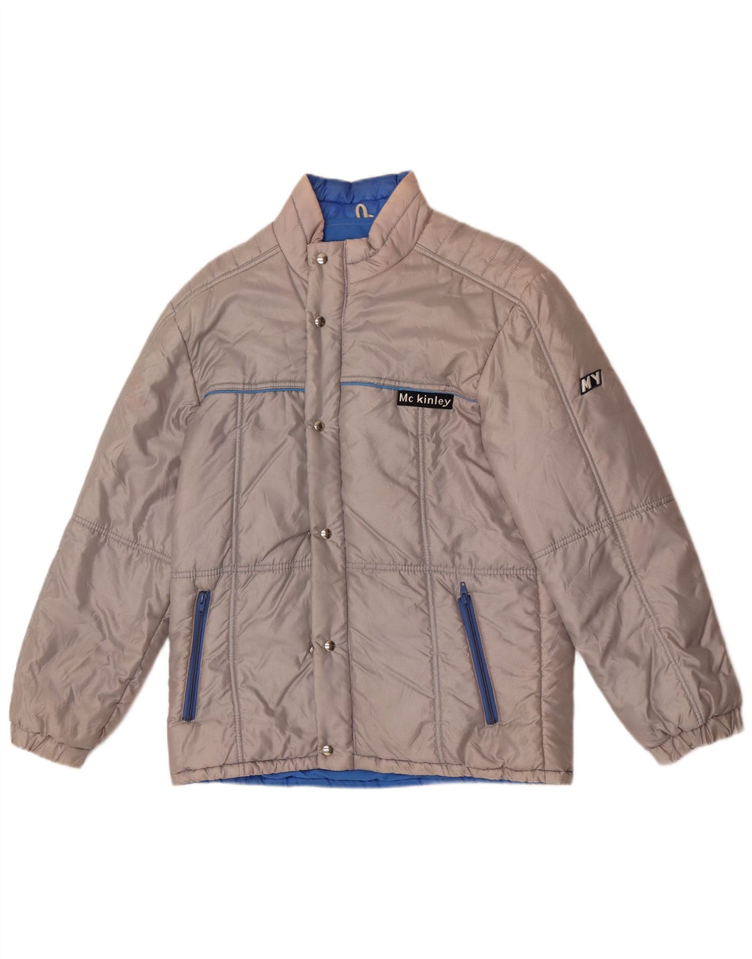MC Kinley Herren-Kapuzenjacke, wattiert, IT 46, Größe S, grau, Polyester
