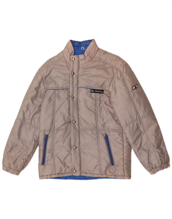 MC Kinley Herren-Kapuzenjacke, wattiert, IT 46, Größe S, grau, Polyester