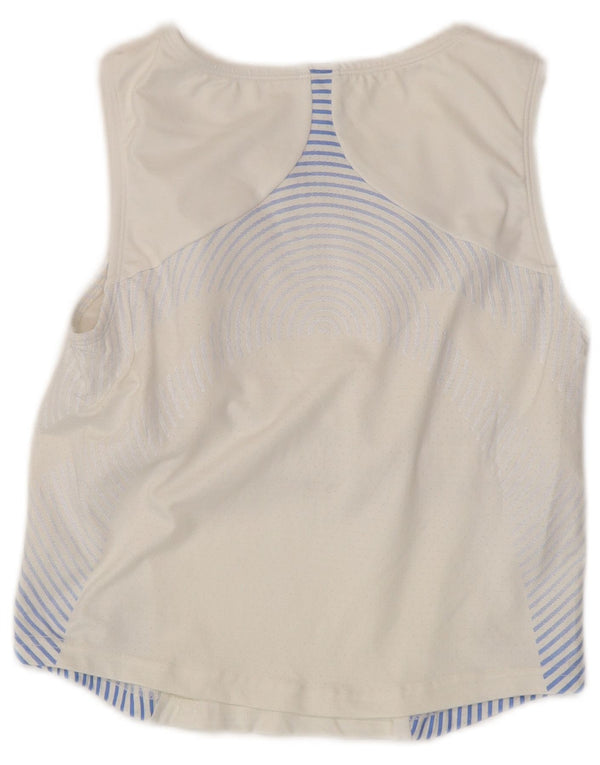 FILA Damen Weste Top IT 44 Mittelweiß gestreiftes Polyamid