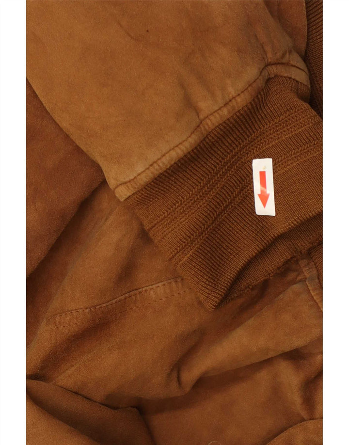 Vintage Herren Wildleder Bomberjacke UK 42 XL Beige