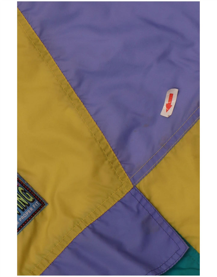 Marcel Clair Herren-Regenjacke mit Kapuze, EU 46, klein, mehrfarbig, Farbblock