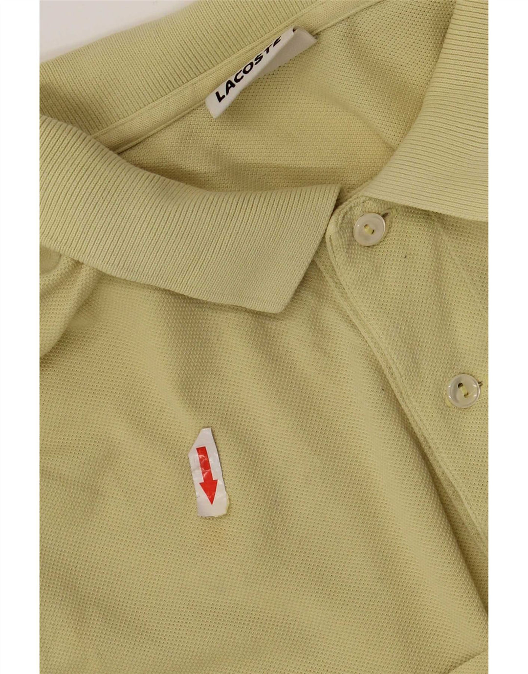 Lacoste Herren-Poloshirt mit normaler Passform, Größe 4, mittelgelbe Baumwolle