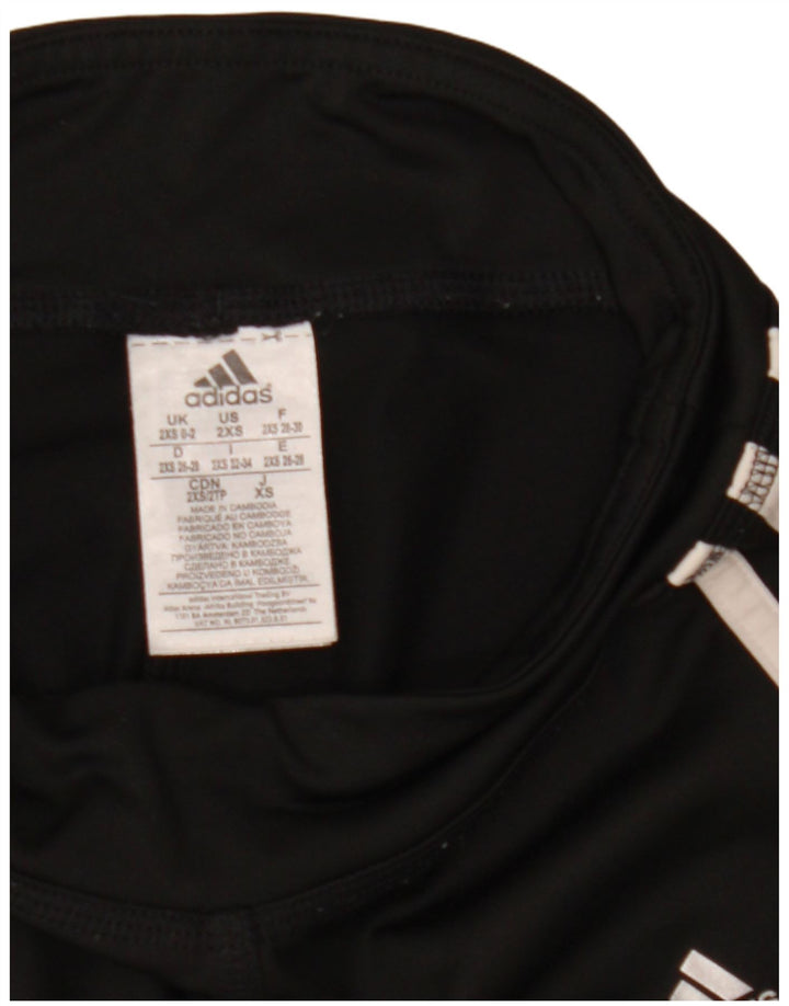 Adidas Damen Leggings UK 0/2 2XS Schwarz Polyester