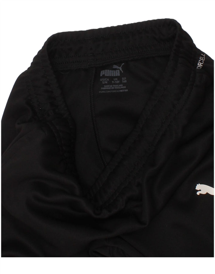 Puma Jungen-Trainingshose, Jogginghose, 9–10 Jahre, schwarzes Polyester