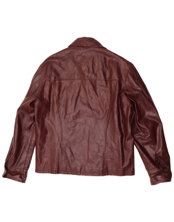 Vintage Herren Lederjacke UK 40 Large Burgund