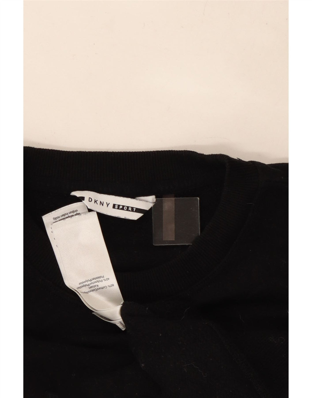 Dkny Damen-Sweatshirt mit übergroßem Grafik-Crop-Sweatshirt, Gr. 10, Größe S, Schwarz