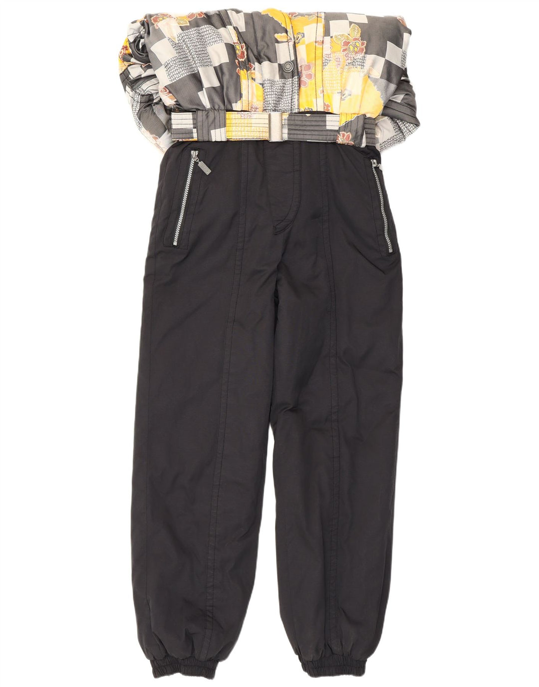 Maier Damen Skioverall UK 14 Large Schwarz Patchwork Polyester Retro