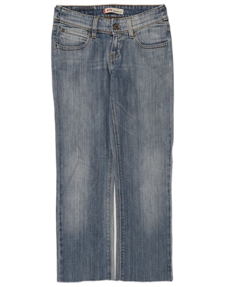 Levi's Damen 470 Straight Jeans W28 L26 Blau