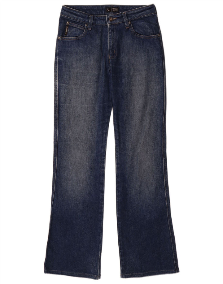 Armani Damen Bootcut Jeans W27 L29 Blaue Baumwolle